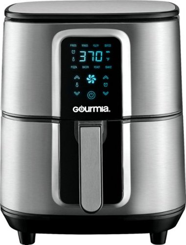 Gourmia - 7qt Digital Hot Air Fryer - Stainless Steel-Front_Standard 