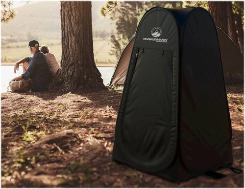 Wakeman - Portable Pop-Up Tent w/ Carrying Bag - Collapsible Privacy Pod for Showers, Changing - Great for Camping Accessories - Black-Alt_View_Standard_13 