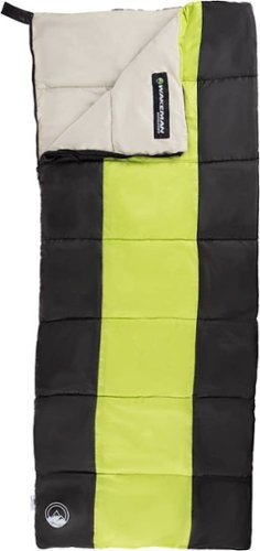 Wakeman - Kids Sleeping Bag-Lightweight, Carrying Bag with Compression Straps - Neon Green/Black