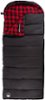 Wakeman - 32F Rated XL 3 Season Envelope Style with Hood with Carry Bag - Black with Red Plaid Liner-Front_Standard