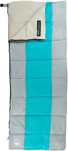 Wakeman - Sleeping Bag-Lightweight, Carrying Bag with Compression Straps Included - Turquoise/Gray