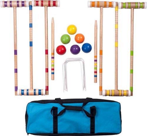 Hey! Play! - Croquet Set with Carrying Case - Blue/Yellow/Orange/Red/Green/Purple/Light Blue-Front_Standard 