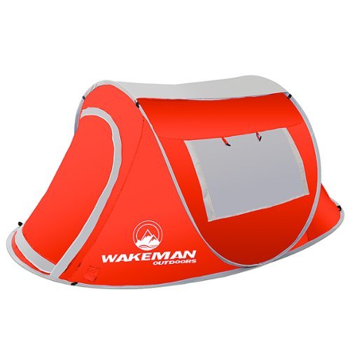  Wakeman - 2-Person Pop Up Tent with Windows - Red