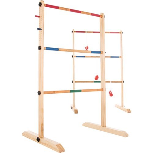  Hey! Play! - Ladder Toss Game Wooden Outdoor Set - Great Backyard Activity for BBQ or Tailgate-Fun for Kids and Adults