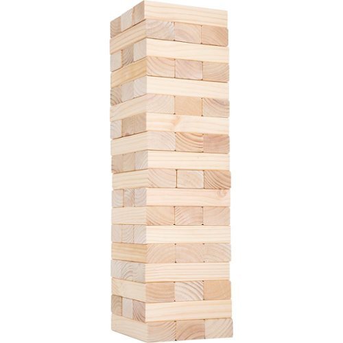 Classic Giant Wooden Blocks Tower Stacking Game, Outdoors Yard Game, For Adults, Kids, Boys and Girls by Hey! Play!