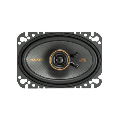 KICKER - KS Series 4" x 6" 2-Way Car Speakers (Pair) - Black
