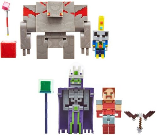 Minecraft Dungeons 3.25” 2 Figure Pack – Styles May Vary - gray