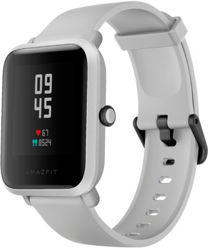Amazfit - Bip S Smartwatch 31mm Polycarbonate - White Rock-Front_Standard 