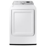 Samsung - 7.4 Cu. Ft. Electric Dryer with 10 Cycles and Sensor Dry - White - Front_Standard