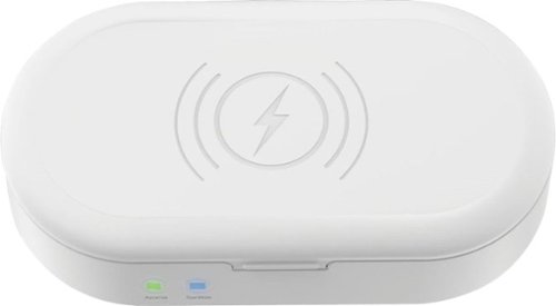  Tzumi - UV Phone Sanitizer &amp; Wireless Charger - White