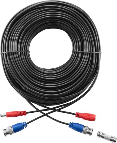 Insignia™ 100' 4K In-Wall Premium Video/Power Security Cable - Black WORLDWIDE DELIVERY