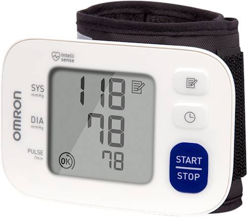Omron - 3 Series Wrist Blood Pressure Monitor - White-Left_Standard 