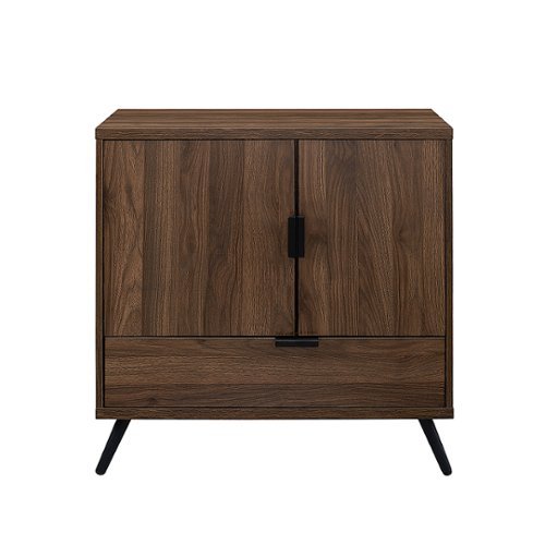 Walker Edison - Mid Century Modern Drawer Accent Cabinet - Dark Walnut