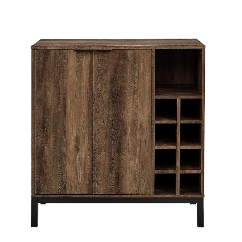 Walker Edison - 34" Modern Buffet - Reclaimed Barnwood - Rustic Oak