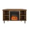 Modern Open Cubby Storage Corner Fireplace TV Stand for Most TVs up to 55"-Front_Standard