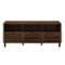 Walker Edison - Modern Slat Door TV Stand for Most Flat-Panel TV's up to 65" - Dark Walnut-Front_Standard