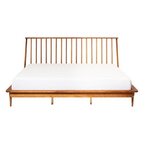 Walker Edison - King Mid Century Modern Solid Wood Spindle Bed Headboard