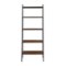 Walker Edison - 72" Industrial Ladder 5-Shelf Bookcase - Dark Walnut-Front_Standard