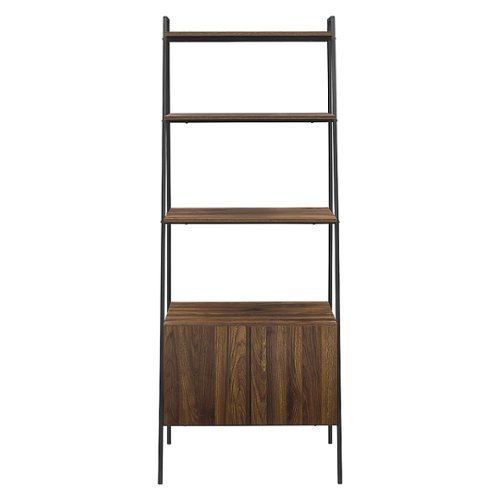 

Walker Edison - 72" Industrial Ladder 5-Shelf Storage Bookcase - Dark Walnut
