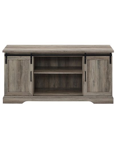Walker Edison - Modern Beadboard TV Stand Cabinet for Most Flat-Panel TV's Up to 65