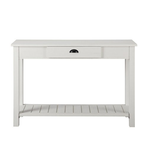 Walker Edison - 48" Country Style Entry Table - Brushed White