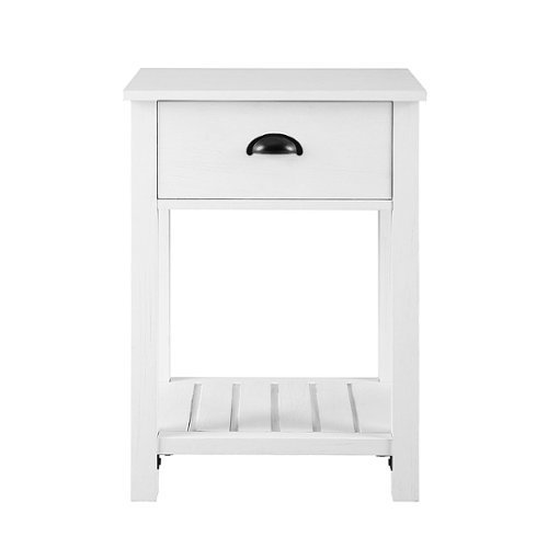 

Walker Edison - 18" 1-Drawer Country Side Table - Brushed White