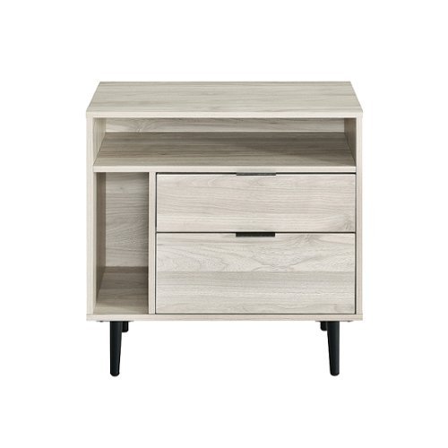 Walker Edison - 25" Modern Storage Side Table - Birch