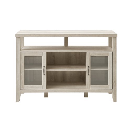 Walker Edison - Tall Storage Buffet TV Stand for TVs up to 55" - White Oak