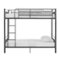 Walker Edison - Mesh Back Twin Over Twin Metal Bunk Bed - Silver-Front_Standard 