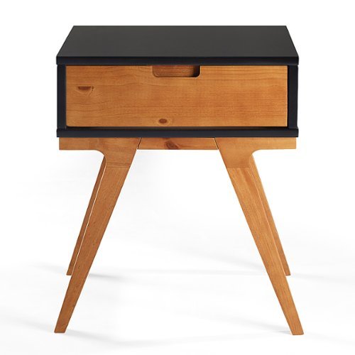 Walker Edison - Mateo 1 Drawer Modern Side Table - Black