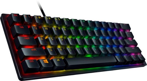 Razer - Huntsman Mini 60% Teclado óptico para juegos con interruptor Clicky con cable con retroiluminación Chroma RGB - Negro