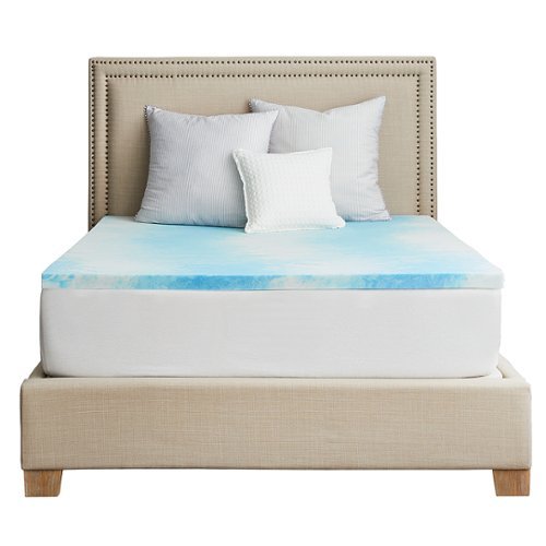 UPC 810013412550 product image for Sealy - 2” Gel Memory Foam Mattress Topper with Cover - Blue | upcitemdb.com