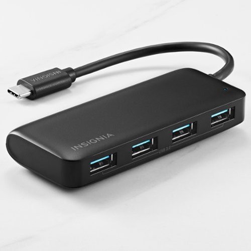 Insignia™ 4-Port USB Hub with USB-C Connection - Black HOW TO BUY