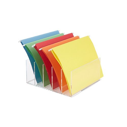 Mind Reader - 5 Compartment Vertical Acrylic File