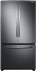 Samsung - 28 cu. ft. 3-Door French Door Refrigerator with Large Capacity - Black Stainless Steel-Front_Standard
