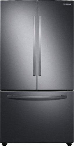 Samsung - 28 cu. ft. Large Capacity 3-Door French Door Refrigerator with Internal Water Dispenser - Black stainless steel