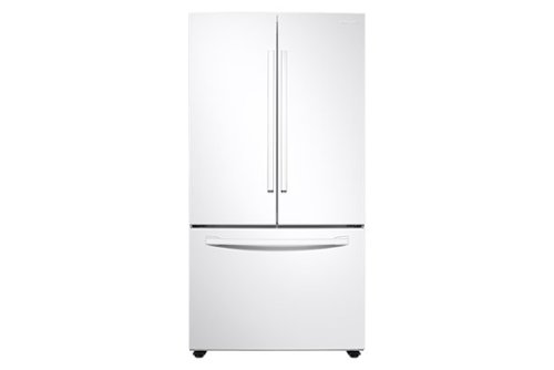 Samsung - 28 cu. ft. Large Capacity 3-Door French Door Refrigerator with Internal Water Dispenser - White-Front_Standard 