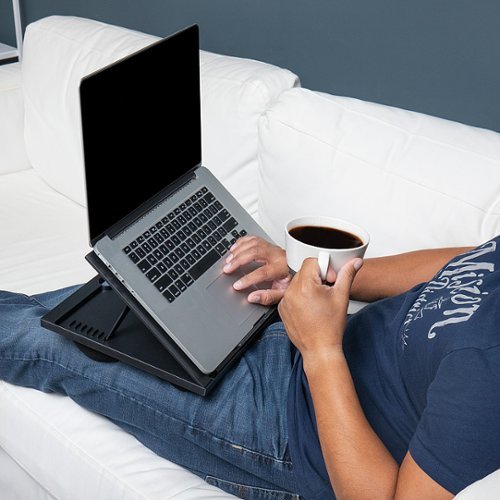 Mind Reader - Adjustable 8 Position Lap Desk - Black
