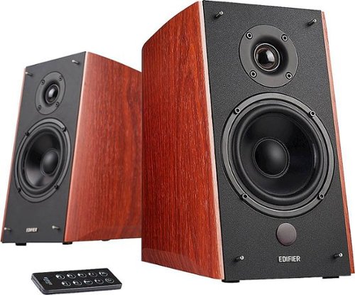 Edifier - R2000DB Powered Bluetooth Bookshelf Speakers, Computer Speakers - 120W RMS Optical Input - Near-Field Studio Monitors - Wood/Black
