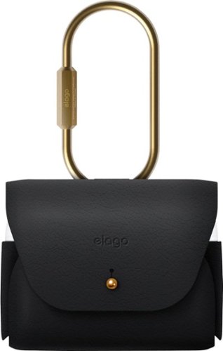 Elago - Leather Case for Apple AirPods Pro - Black