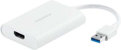 Insignia™ - USB to HDMI Adapter - White