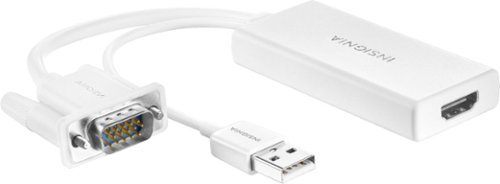 Insignia™ VGA to HDMI Adapter - White BUY ONLINE