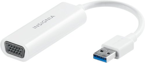 Insignia™ - USB to VGA Adapter - White