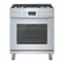 Front. Bosch - 800 Series 3.9 cu. ft. Freestanding Dual Fuel Convection Range with 5 Dual Flame Ring Burners - Stainless steel.
