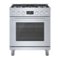 Bosch - 800 Series 3.7 Cu. Ft. Freestanding Gas Convection Range with Self Cleaning and 5 Dual Flame Ring Burners - Stainless Steel-Front_Standard