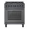 Bosch - 800 Series 3.7 Cu. Ft. Freestanding Gas Convection Range with 5 Dual Flame Ring Burners - Black Stainless Steel-Front_Standard