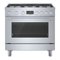 Bosch - 800 Series 3.5 Cu. Ft. Freestanding Gas Convection Range with Self Cleaning and 6 Dual Flame Ring Burners - Stainless Steel-Front_Standard