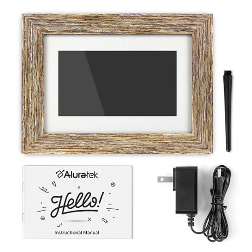 Aluratek 7 Distressed Photo Frame - Wood GLOBAL SHIPPING
