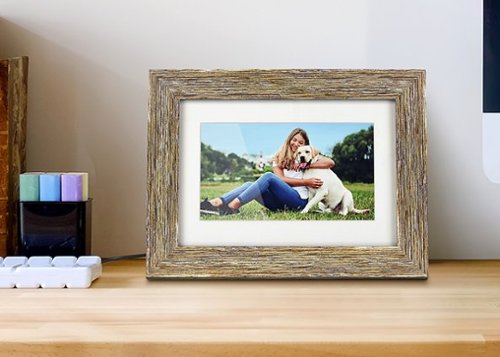 Aluratek 7 Distressed Photo Frame - Wood WHERE TO BUY