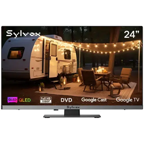 Sylvox 24" QLED Full HD 1080P DVD Google Cast Google TV